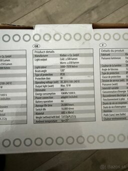 LED Stojaca Lampa KLEIBER – 4 farby svetla, dotyková - 4