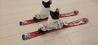 Detské lyže 90 cm + lyžiarky 18 - 18,5 cm - 4