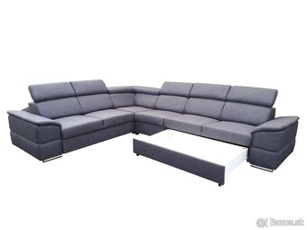 Hnedá rohová sedačka - 4