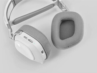 Herné slúchadlá Corsair HS80 RGB Wireless White - NOVÉ - 4