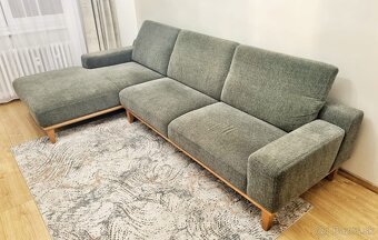 Tmavozelena rohova sedacia suprava - 4