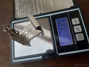 Strieborný starožitný prívesok k hodinkám. - 4