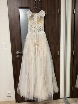 Svadobné šaty - krásna farba IVORY - 4