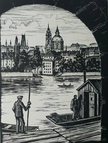 Drevoryty Vltava v meste - 4