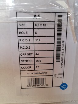 Antracid disky 5x112 r18 Nové - 4
