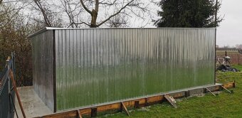 Pozinkovaná plechová garáž 4×6 m – výklopná brána - 4