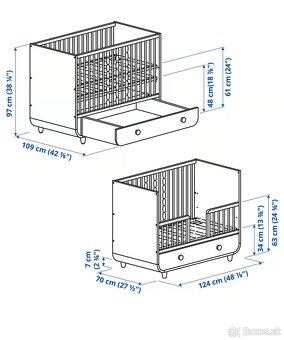 Detská postieľka Myllra IKEA 120x60 - 4