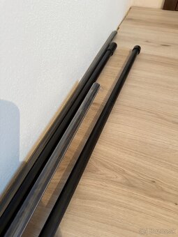 Dvojitá čierna matná garniža 2ks - 4