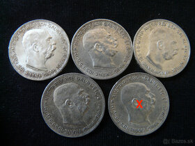 2 korona kb, 1 koruna bz, fji - 4