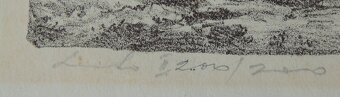 Križan Ludovít -Pri ceste, litografia na papieri 15x38 cm - 4