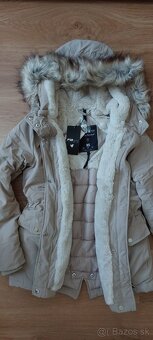 Dámska zateplená bunda - čierna, béžová, khaki XS / Nová - 4