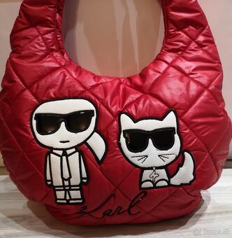 Dámska kabelka Karl Lagerfeld červená - 4