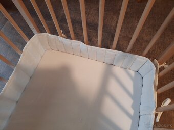 Detská postieľka IKEA, matrac, mantinel, plachty - 4