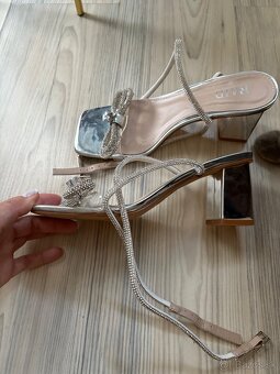 Slavnostne sandale strieborne - 4