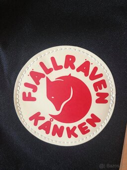 Batoh Fjällräven Kanken čierny s vínovými popruhmi - 4