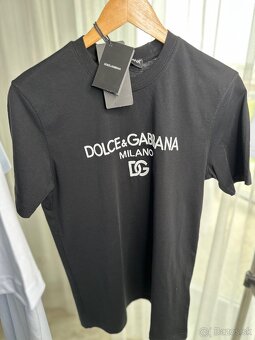 Pánske Dolce gabbana tričko čierne a biele posledné - 4