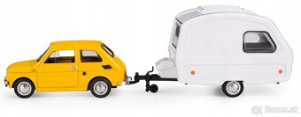 Fiat 126 + Niewiadow N250C 1:43 žltý - 4
