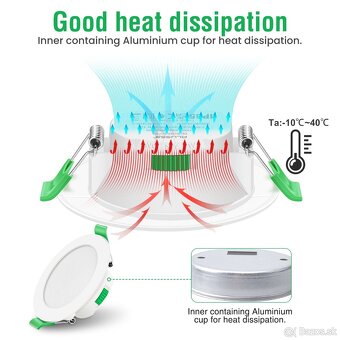 4ks - Zapustené reflektory ALUSSO LED 230V 7W 550lm - 4