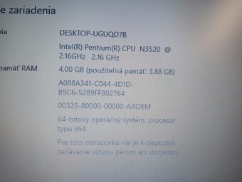 MEDION AKOYA E7226 ,WINDOWS 10,bez baterky , 17,3"displej - 4