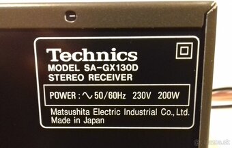 200W zosilnovac+tuner=Receiver TECHNICS SA-GX130 JAPAN, AR14 - 4