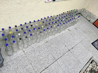 Fľaše sklenené 1 L číre s vrchnákom predám. - 4