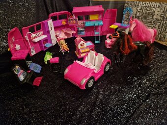 Barbie Ken karavan auto deti doplnky koníky a ine - 4