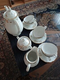Porcelánová starožitná čajová súprava - 4
