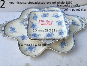 Servírovacia súprava starožitná keramika z 19. storočia - 4