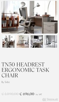 Ergonomická kancelárska stolička Sidiz TN50 - 4