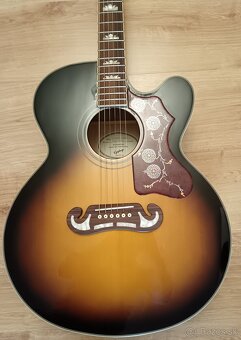 Elektroakustická gitara Epiphone J-200 EC-stav novej - 4