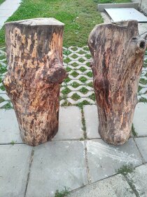 dekoracia drevene zahradne sedenie drevene podstavce orech - 4