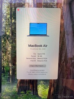 Predám MacBook AIR M4 16GB/256GB, 2025, TOP, ZARUKA SK - 4