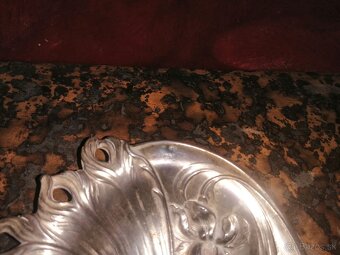 Nemecký secesný strieborný tanier. Lange a Gunther - 4