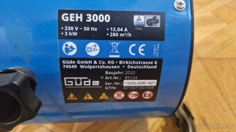 Elektrický ohrievač GUDE GEH 3000 - 4