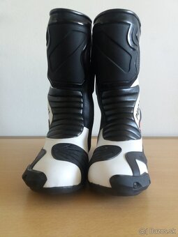 Moto Kožené Čižmy Ducati Corse White - Black - 4