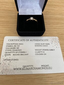 Zásnubný prsteň zlatý s diamantom - 4
