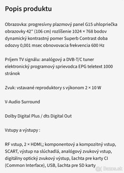 Panasonic TX-P42X50E - 4