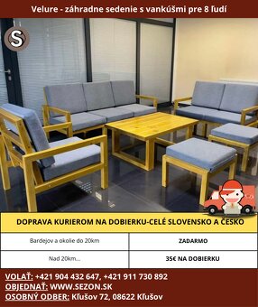 MASIVNY NÁBYTOK❗Masivne zahradne sedenie, sedenie do altánku - 4
