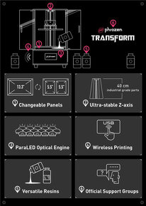 3D tlačiareň PHROZEN TRANSFORM 4K - 4
