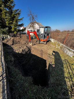 Zemné a výkopové práce, Minibager, nákladná doprava bager - 4