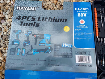 4 - dielna Akumulátorová sada náradia- 2x aku a prislušenstv - 4