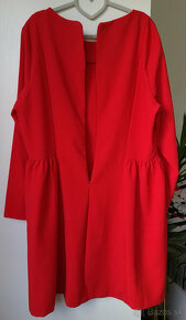 Červené šaty s dlhým rukávom - 4