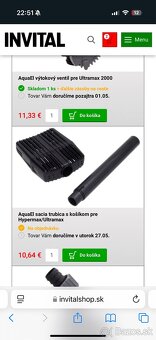 Predám nový komplet sacej a výpustnej rampy Aquael 2000. - 4