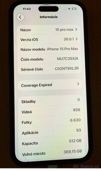 Predám iPhone 15 Pro Max Black Titanum 512 GB - 4