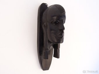 Africká Ebenová Busta - Maasai Bojovník - 4