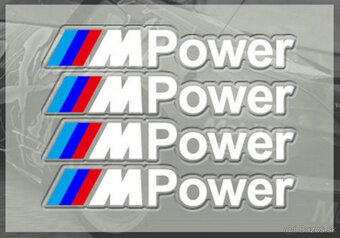 sada nálepiek M Power na kľučky na BMW - 4