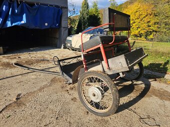 Predám 2x vozík za koňa. Dvojkolka a štvorkolka. - 4