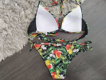 Push up plavky S/36 s tropickým vzorom - 4