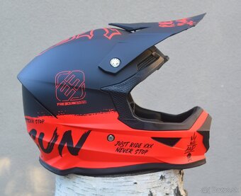 FREEGUN SHOT mx atv enduro helma okuliare červená matná - 4