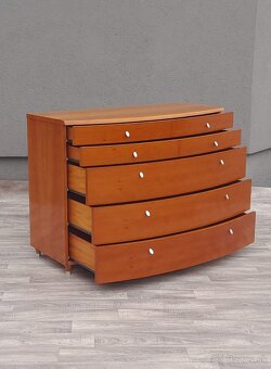 Komoda oválna čerešňová , - 4